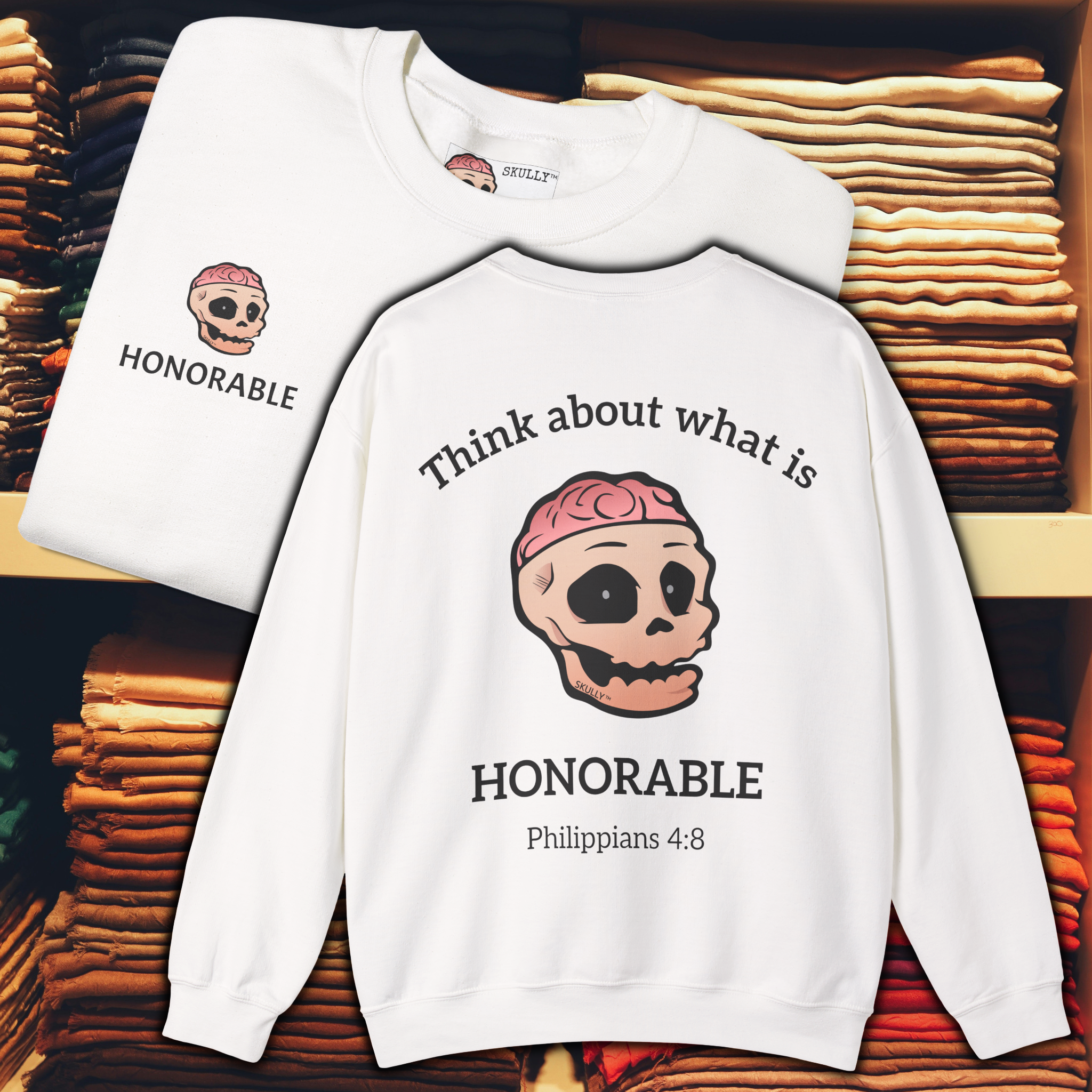 Back "Honorable" Unisex Crewneck Sweatshirt
