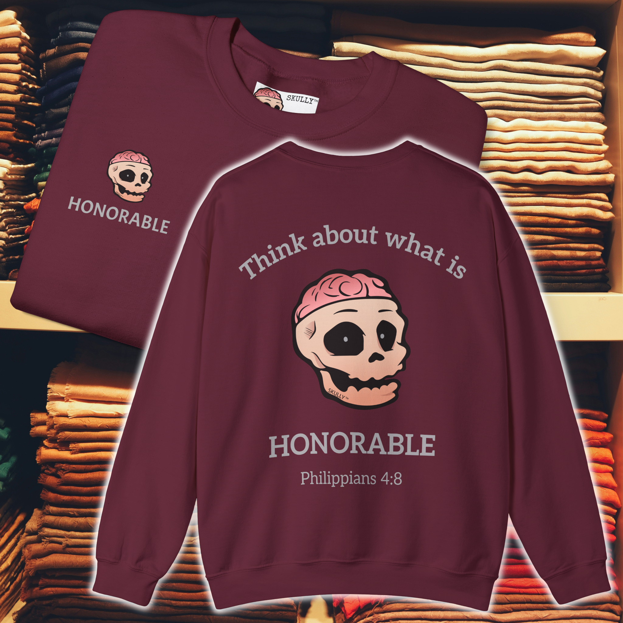 Back "Honorable" Unisex Crewneck Sweatshirt
