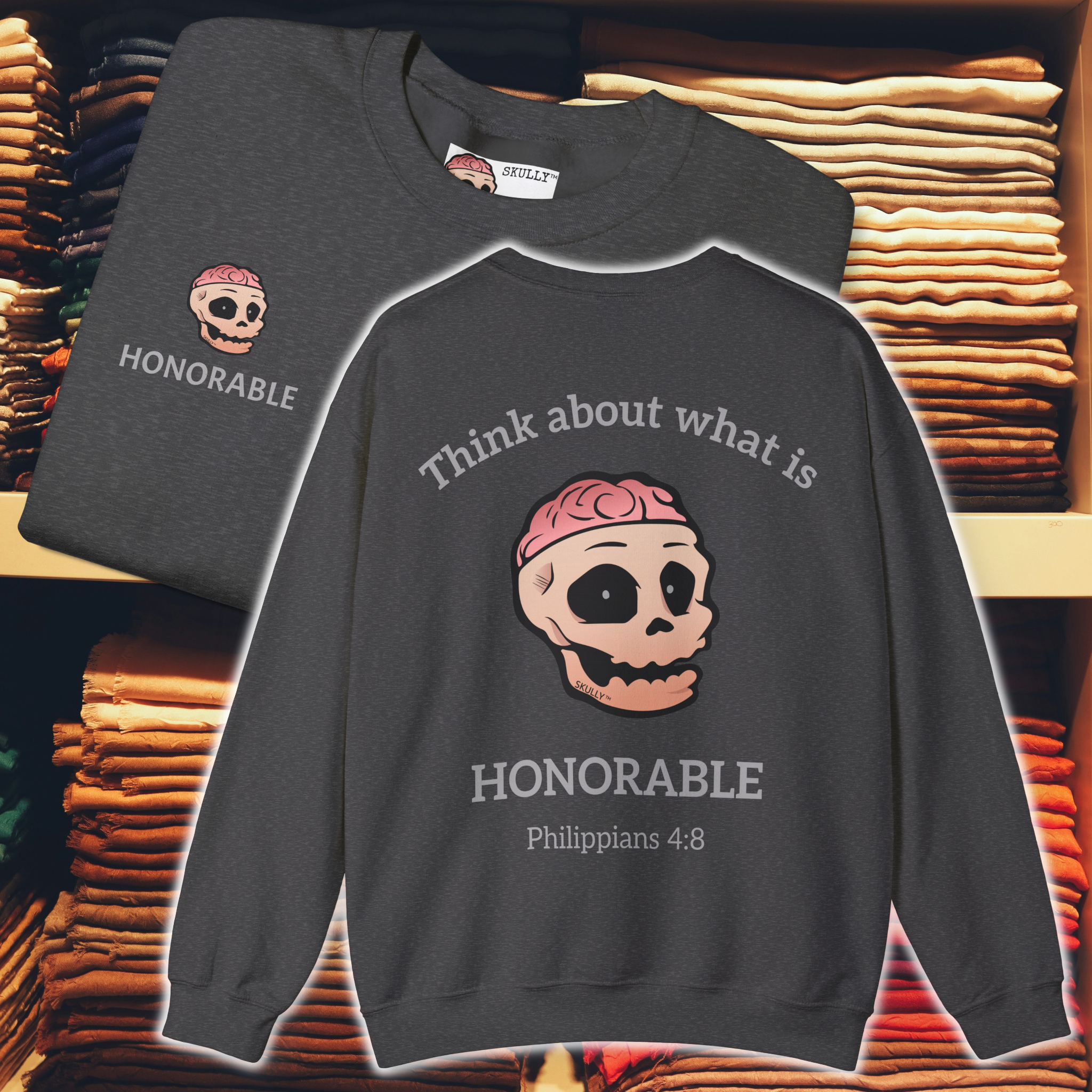Back "Honorable" Unisex Crewneck Sweatshirt
