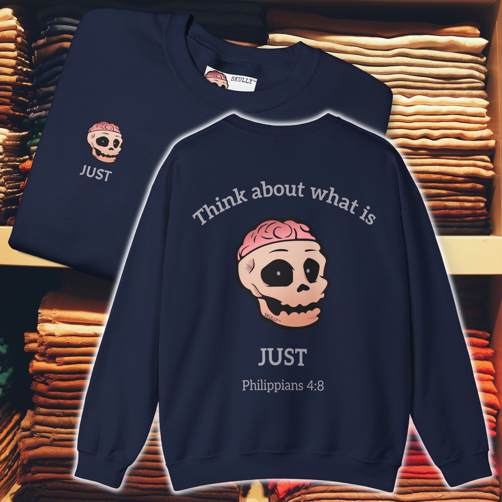 Back "Just" Unisex Crewneck Sweatshirt