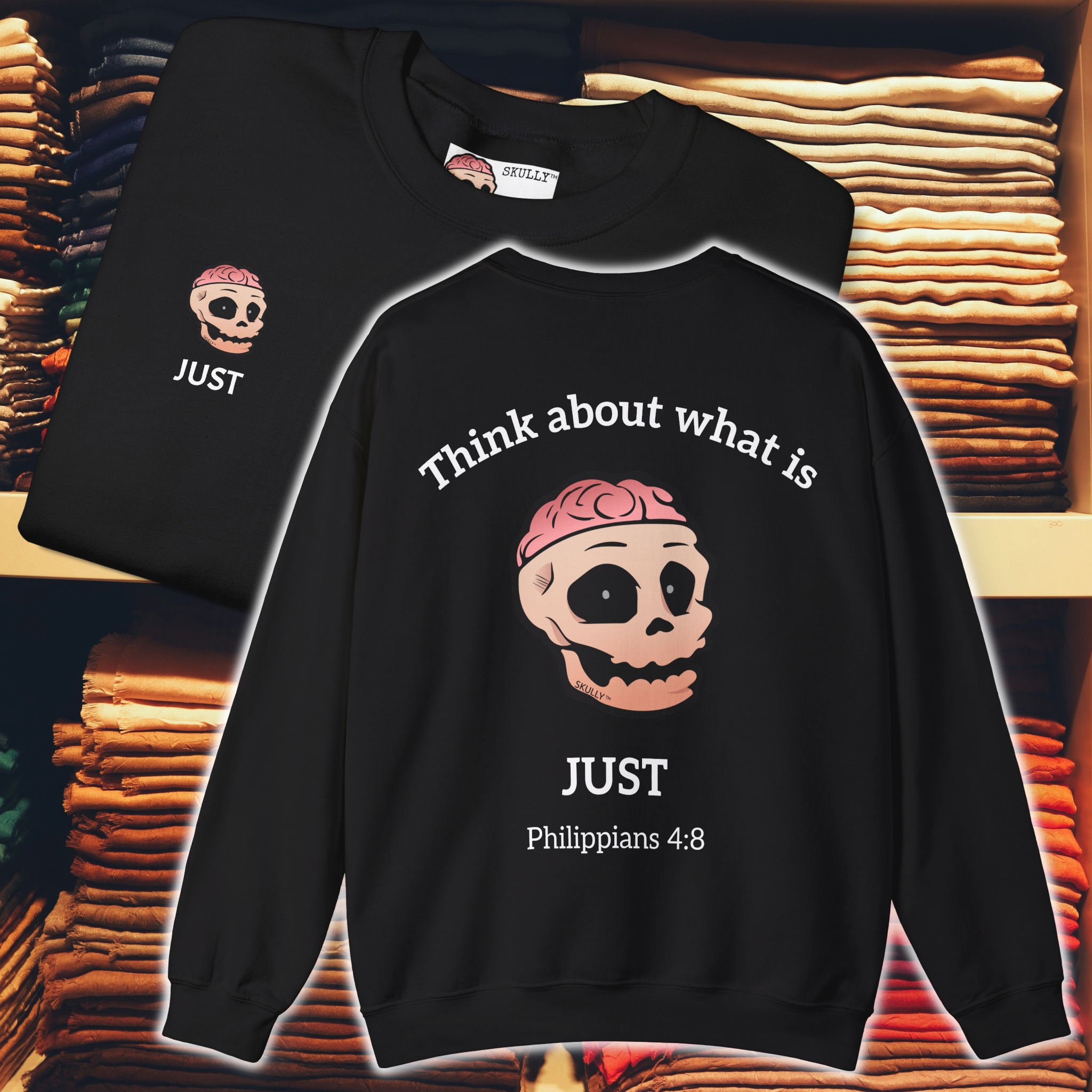 Back "Just" Unisex Crewneck Sweatshirt