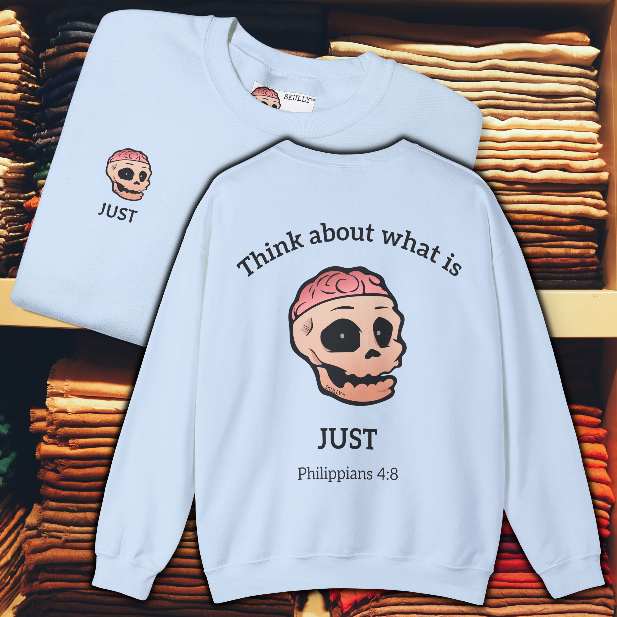 Back "Just" Unisex Crewneck Sweatshirt