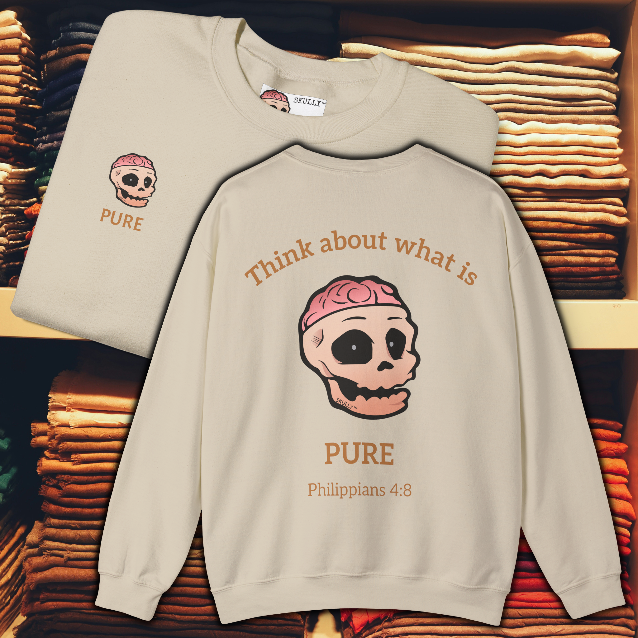 Back "Pure" Unisex Crewneck Sweatshirt