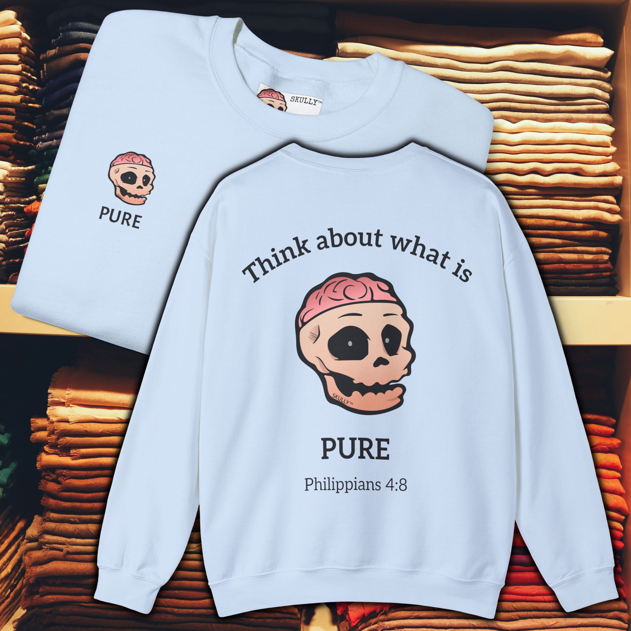 Back "Pure" Unisex Crewneck Sweatshirt