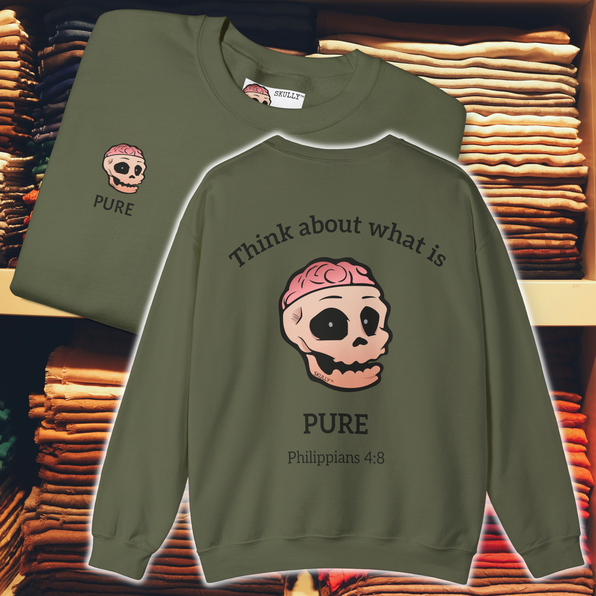 Back "Pure" Unisex Crewneck Sweatshirt