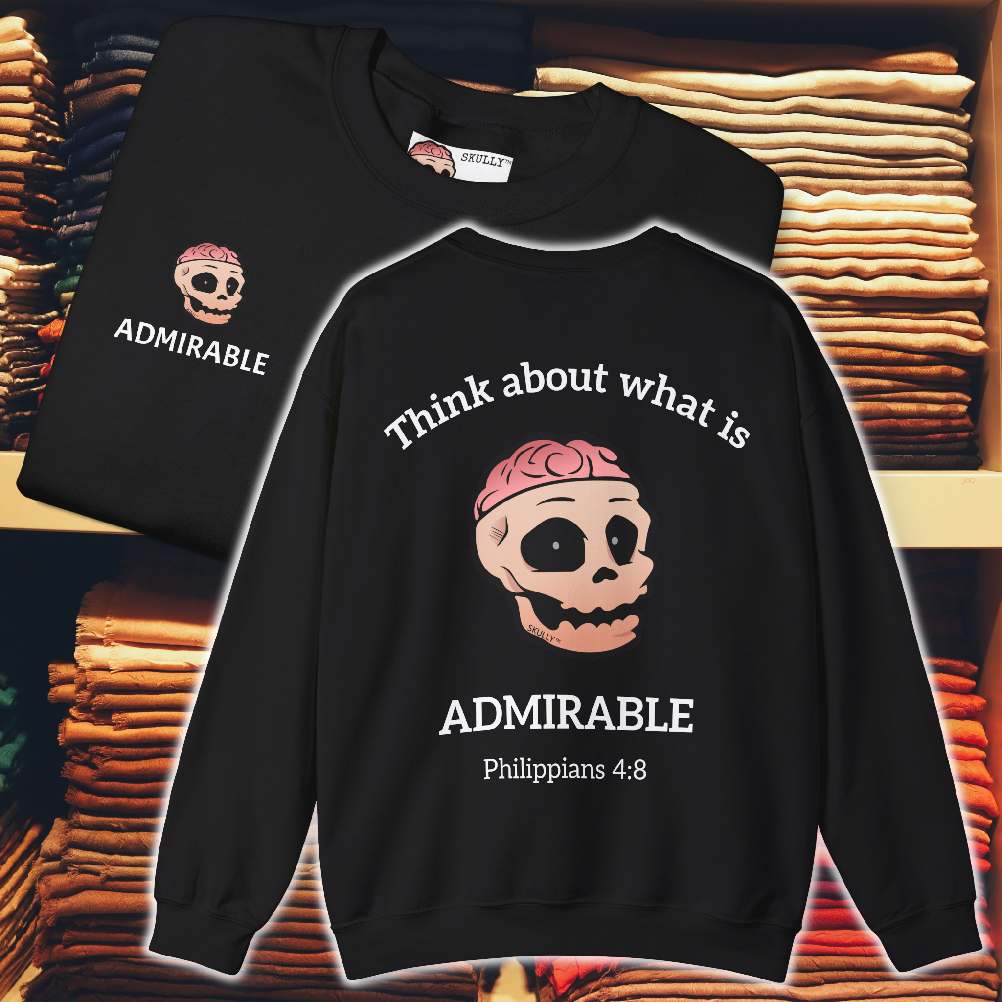 Back "Admirable" Unisex Crewneck Sweatshirt