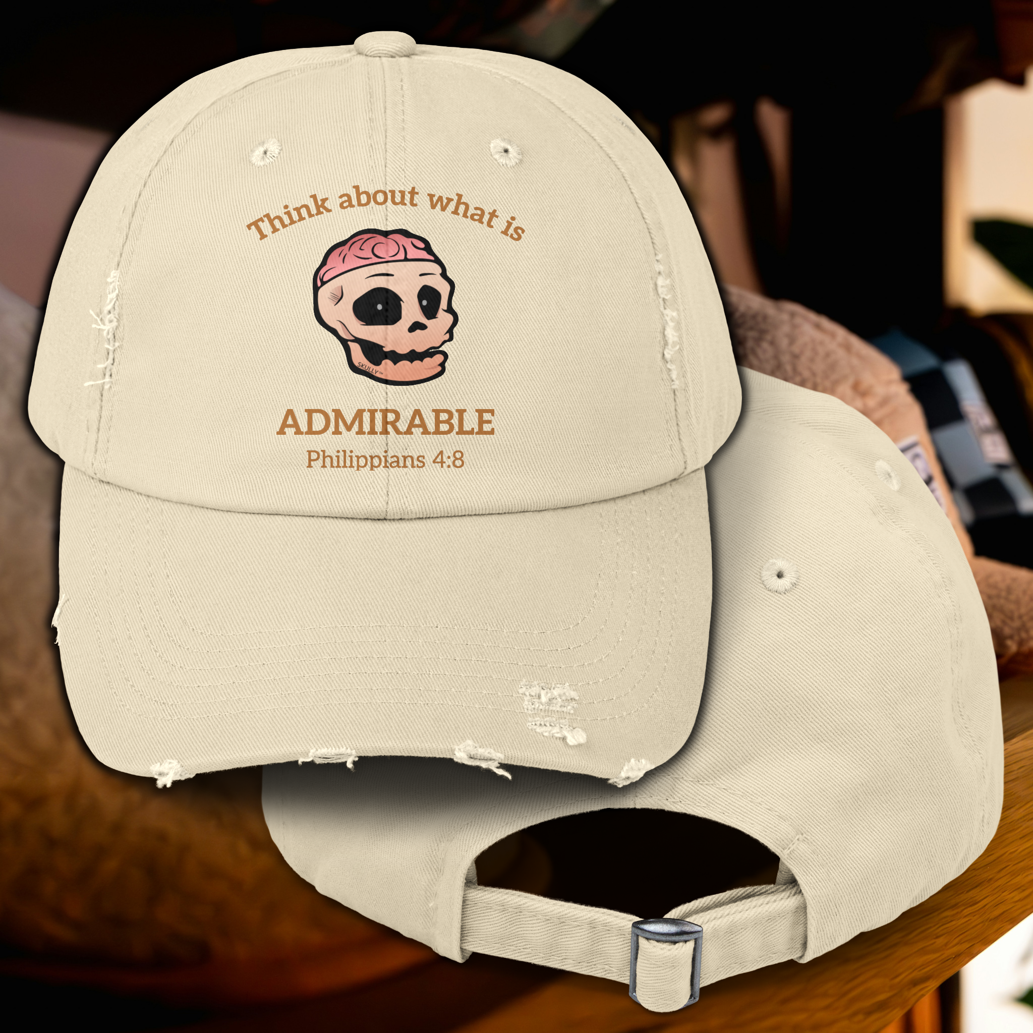 Skully "Admirable" Distressed Baseball Cap