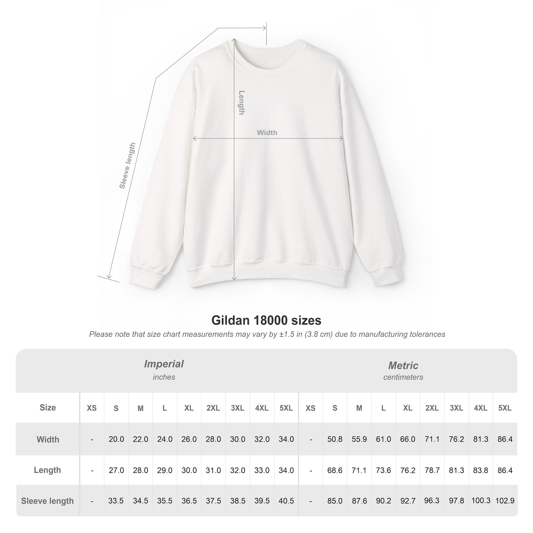 Back "Admirable" Unisex Crewneck Sweatshirt